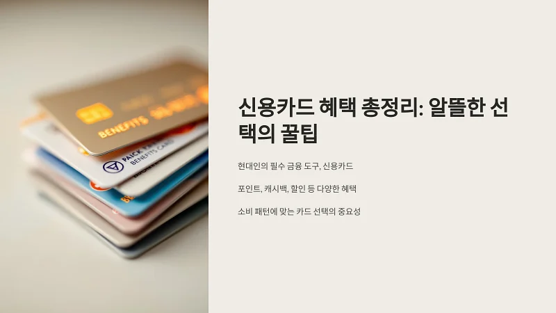 신용카드 포인트 캐시백 혜택 총정리!