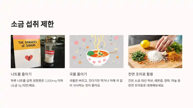 소금 섭취 제한
