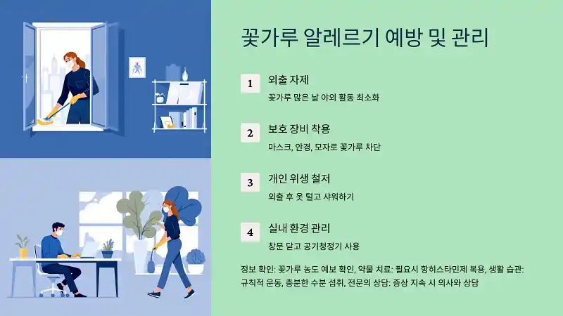 꽃가루 알레르기 예방법과 효과적인 관리법