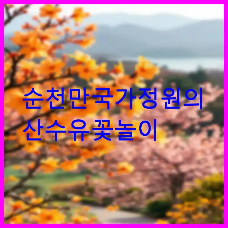 순천만 국가정원의 산수유 꽃놀이