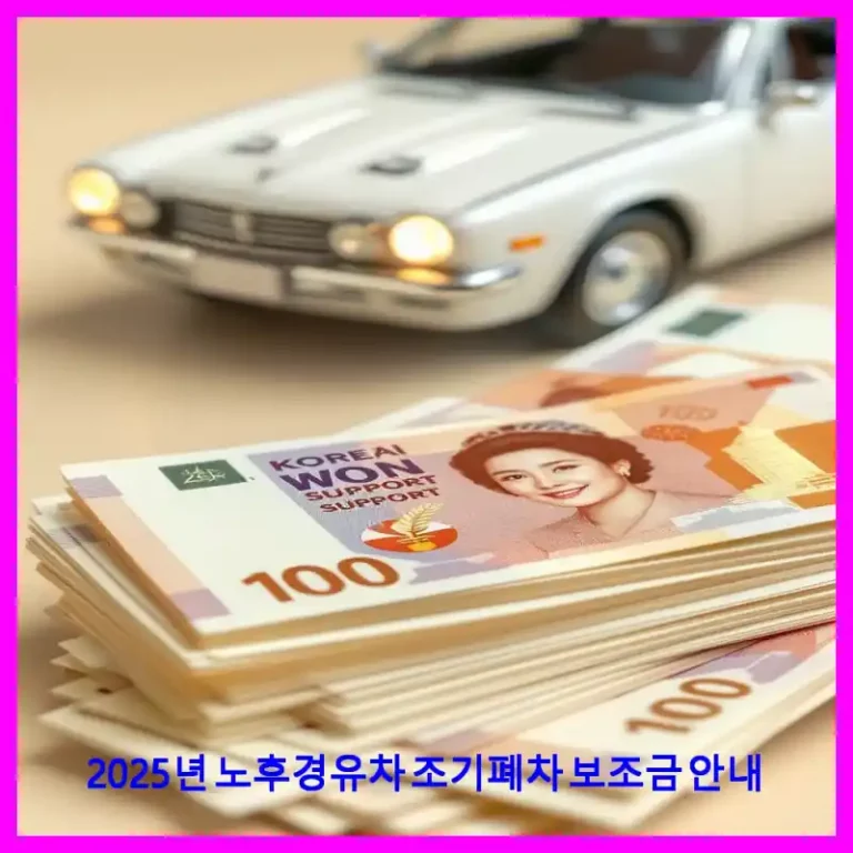 2025년 노후경유차 조기폐차 보조금 안내