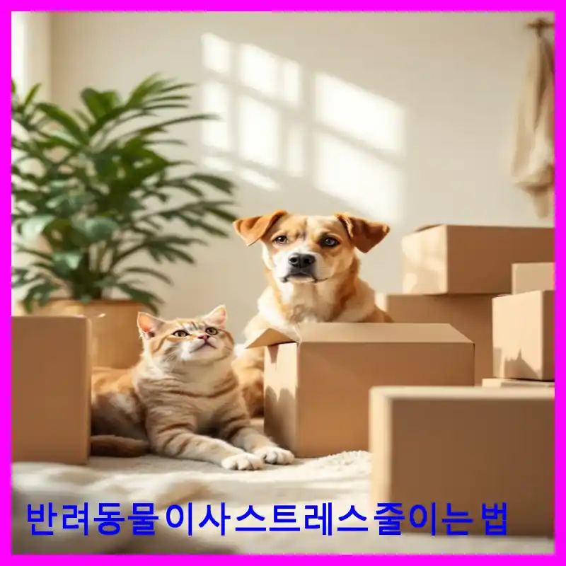 반려동물 이사 스트레스 줄이는 법