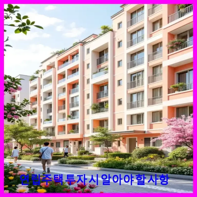 연립주택 투자 시 알아야 할 사항