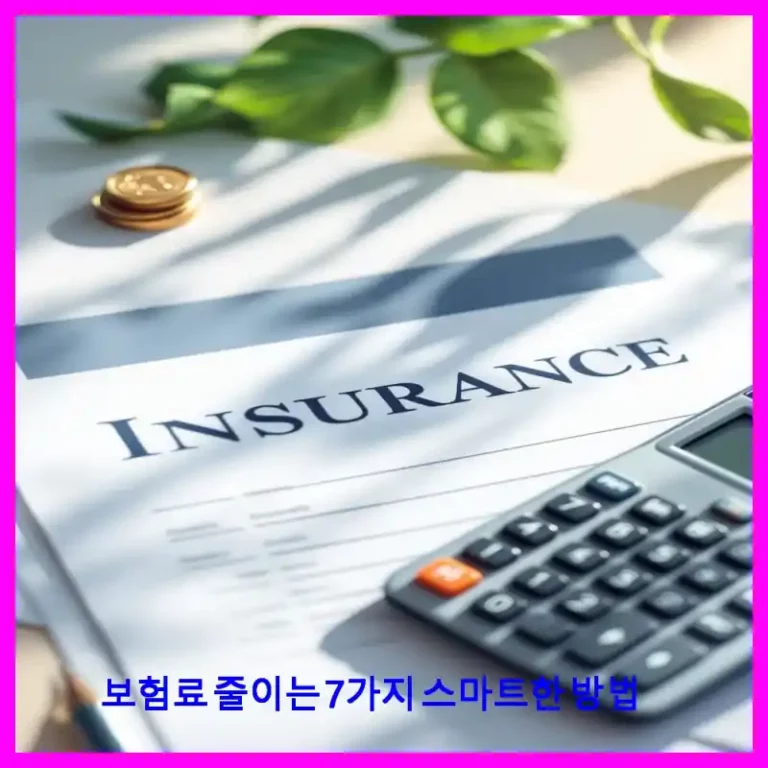 보험료 줄이는 7가지 스마트한 방법