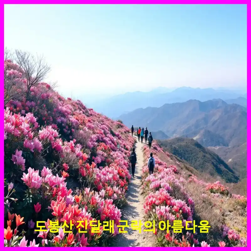 도봉산 진달래 군락의 아름다움