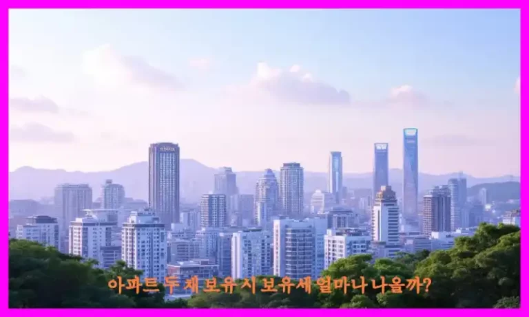 아파트 두 채 보유 시 보유세 얼마나 나올까?