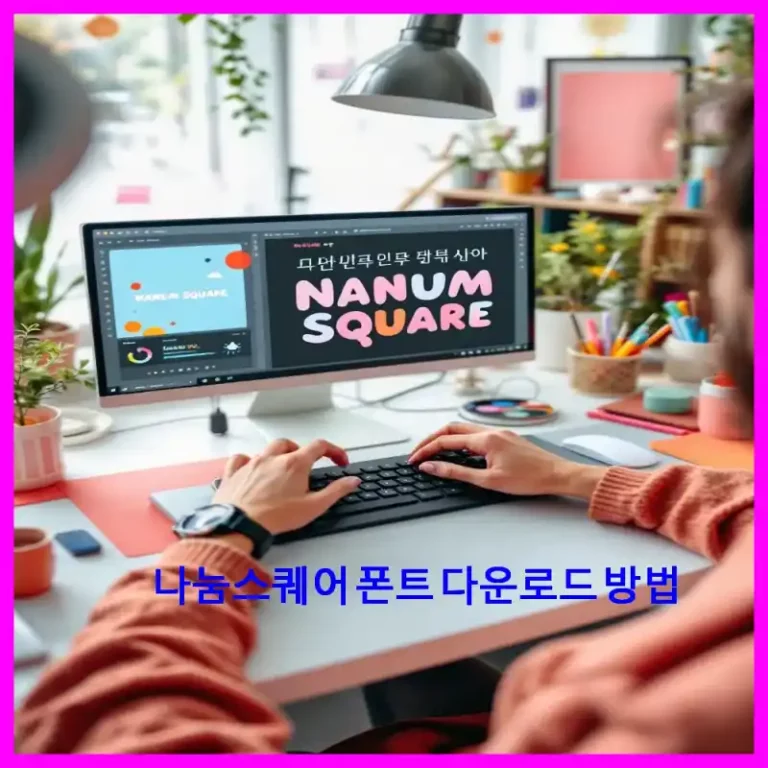 나눔스퀘어 폰트 다운로드 방법