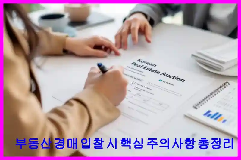 부동산 경매 입찰 시 핵심 주의사항 총정리