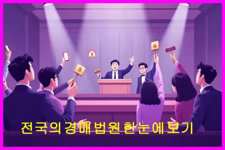 전국의 경매 법원 한눈에 보기