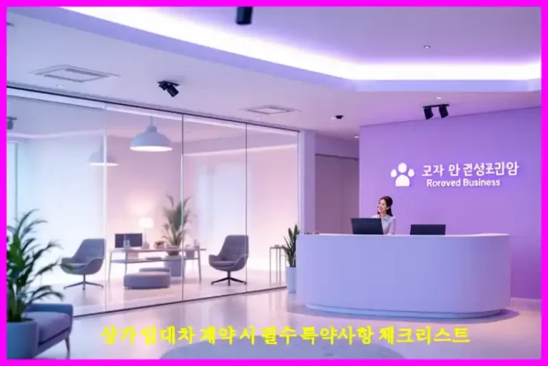 상가 임대차 계약 시 필수 특약사항 체크리스트