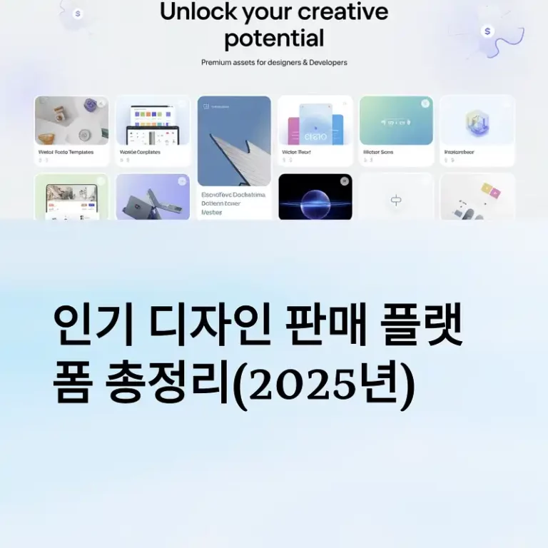 인기 디자인 판매 플랫폼 총정리