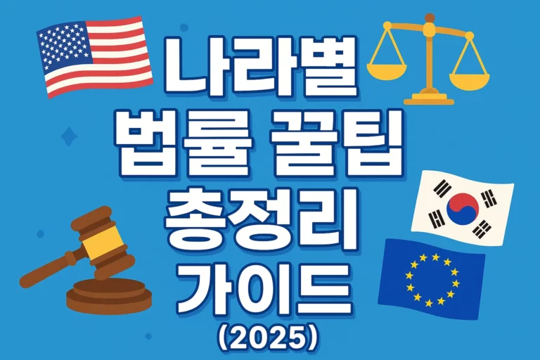 나라별 법률 꿀팁 총정리 가이드