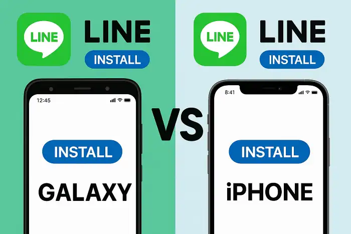 라인 앱, 갤럭시 vs 아이폰 설치 비교!