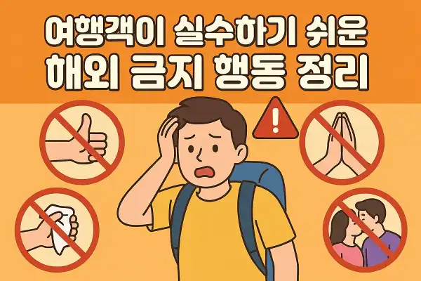 여행객이 실수하기 쉬운 해외 금지 행동 정리
