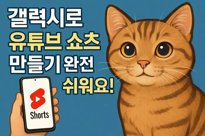 갤럭시로 유튜브 쇼츠 만들기 완전 쉬워요!