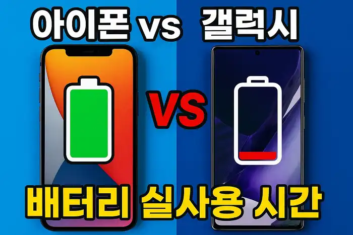 아이폰 vs 갤럭시 배터리 실사용 시간 전격 비교