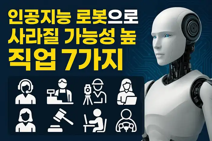 인공지능 로봇으로 사라질 가능성 높은 직업 7가지