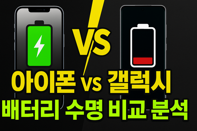 아이폰 vs 갤럭시, 배터리 수명 비교 분석