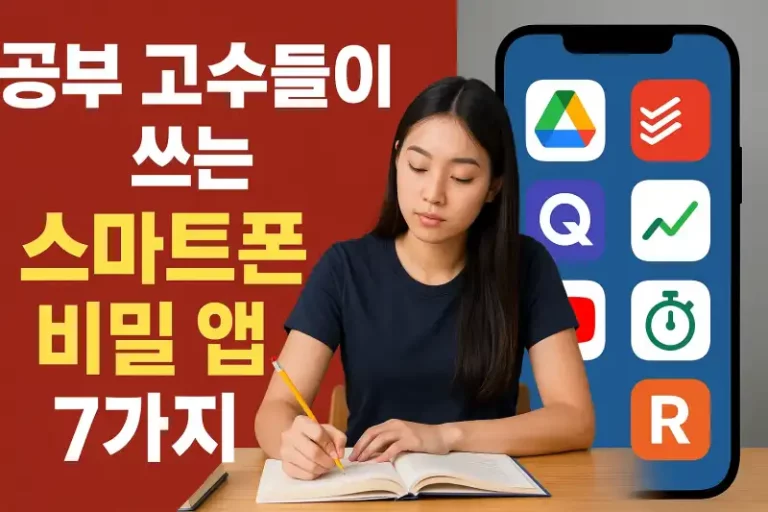 공부 고수들이 쓰는 스마트폰 비밀 앱 7가지