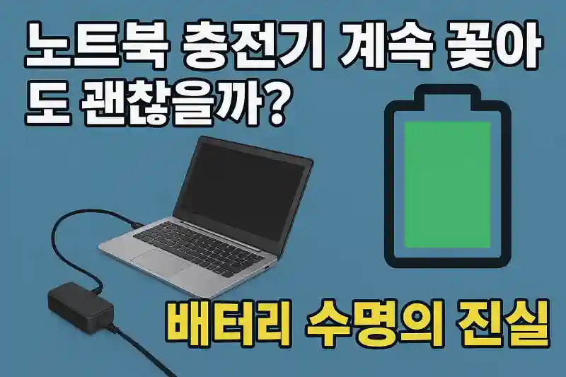 노트북 충전기 계속 꽂아도 괜찮을까? 배터리 수명의 진실