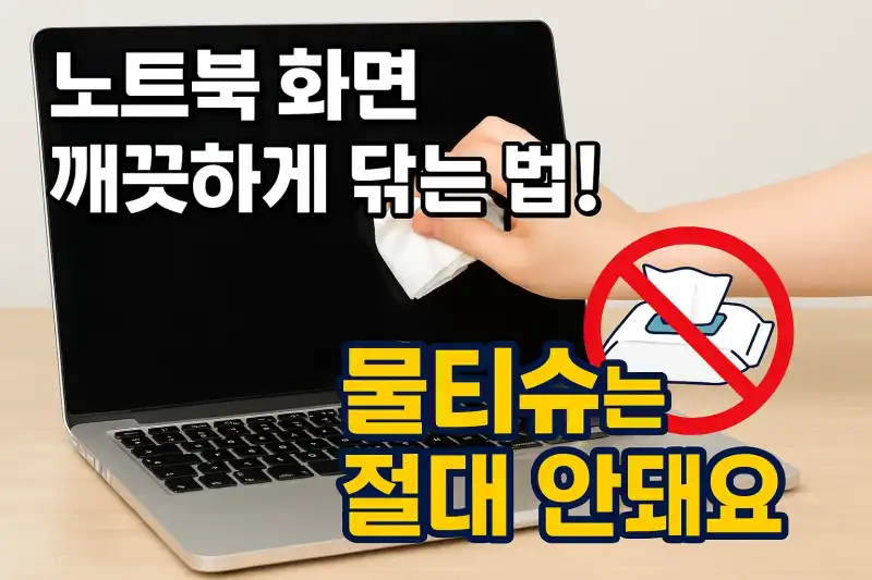 노트북 화면 깨끗하게 닦는 법! 물티슈는 절대 안돼요