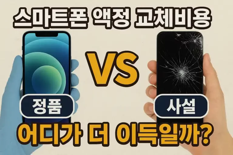 스마트폰 액정 교체비용, 정품과 사설 어디가 더 이득일까?