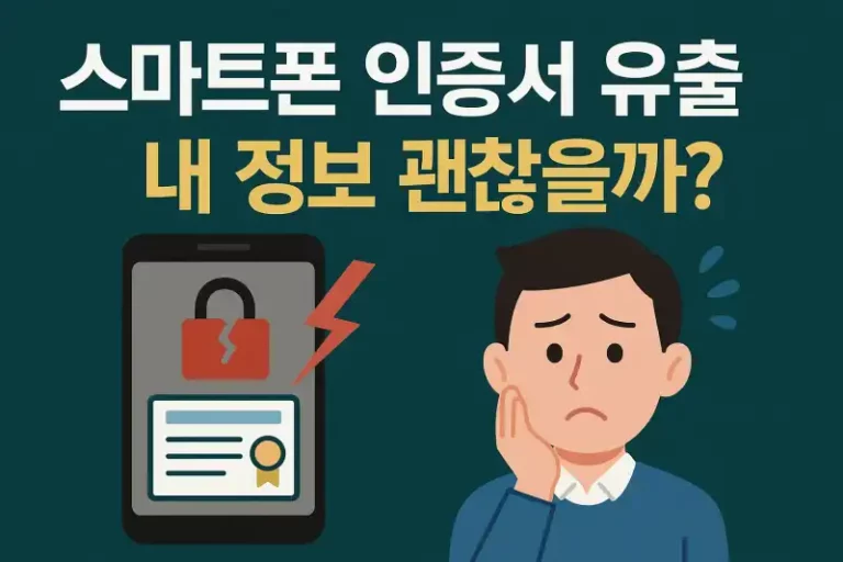 스마트폰 인증서 유출, 내 정보 괜찮을까?
