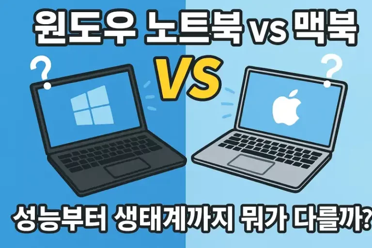 윈도우 노트북 vs 맥북, 성능부터 생태계까지 뭐가 다를까?