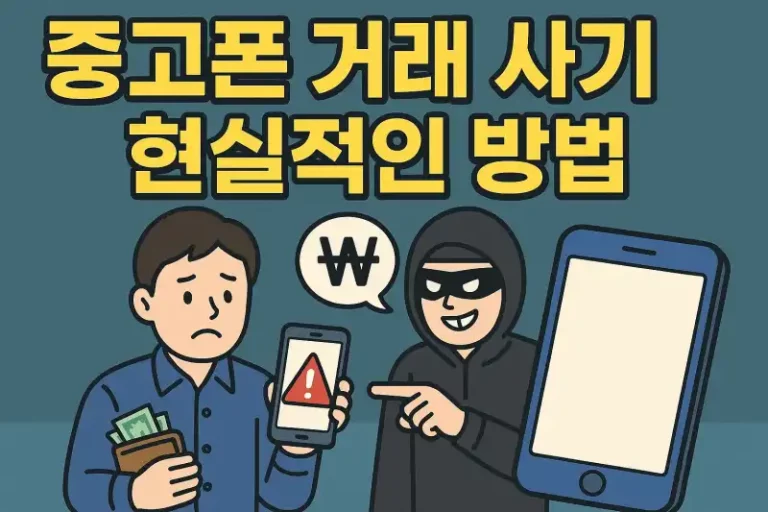 중고폰 거래 사기 피하는 현실적인 방법