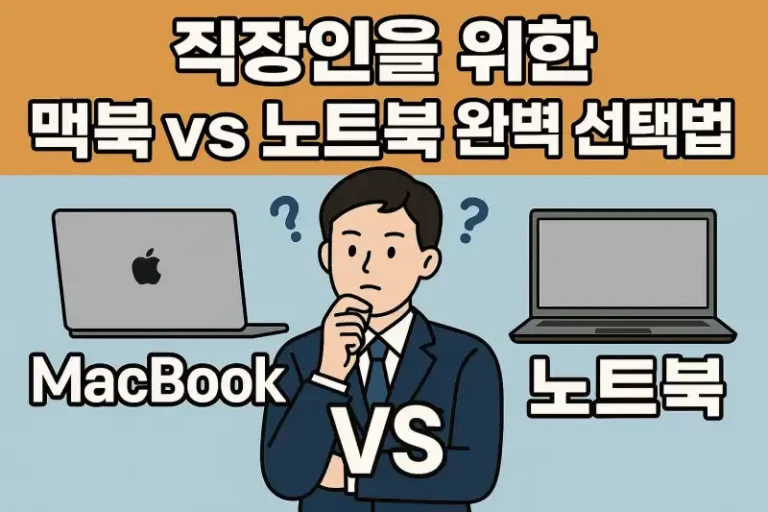 직장인을 위한 맥북 vs 노트북 완벽 선택법