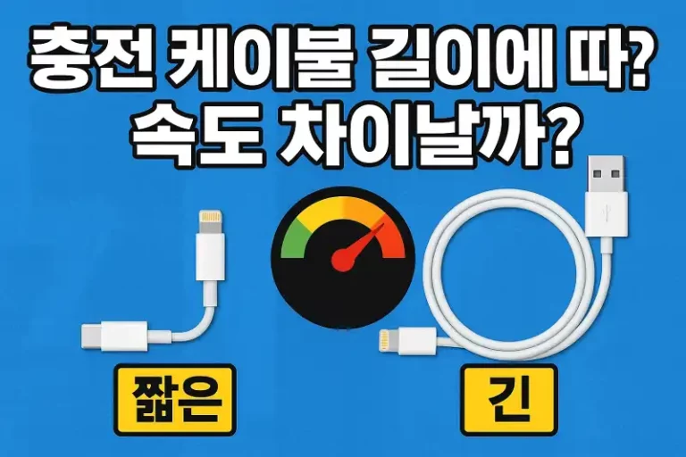 충전 케이블 길이에 따라 속도 차이날까?