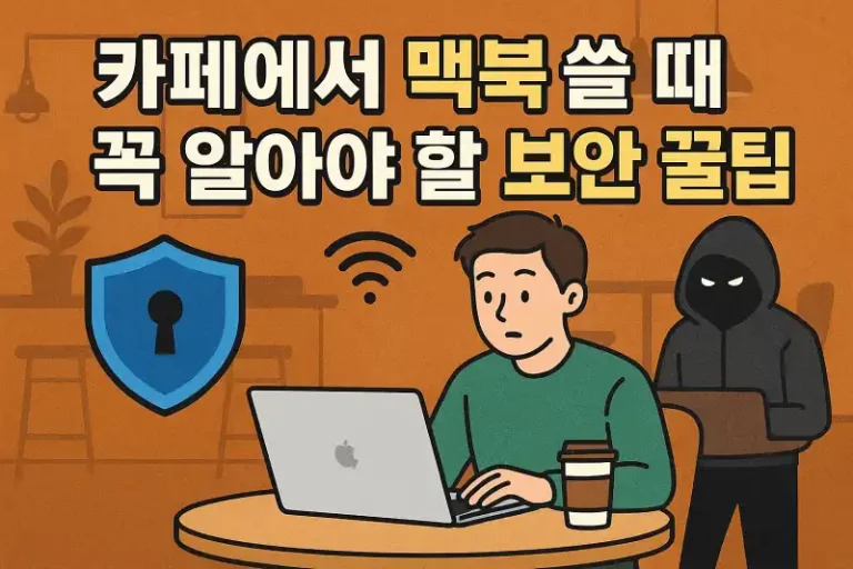 카페에서 맥북 쓸 때 꼭 알아야 할 보안 꿀팁