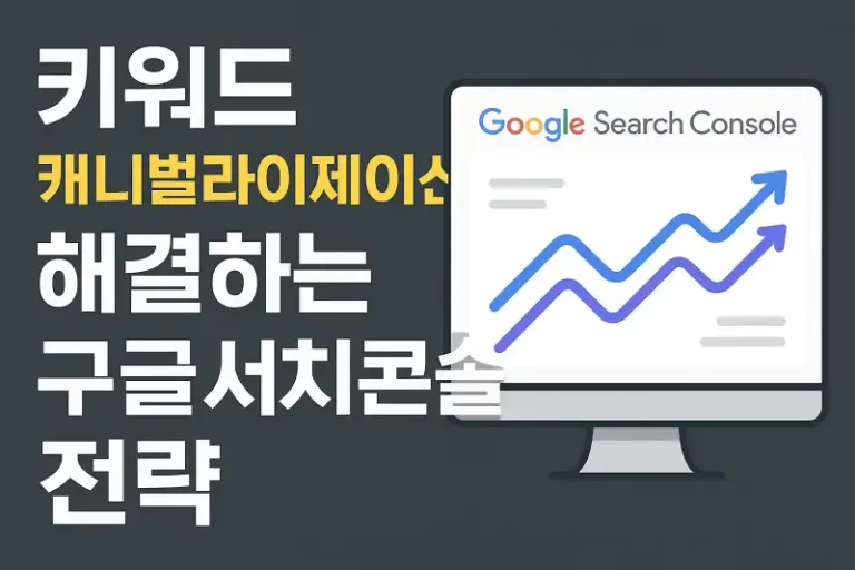 키워드 캐니벌라이제이션 해결하는 구글서치콘솔 전략