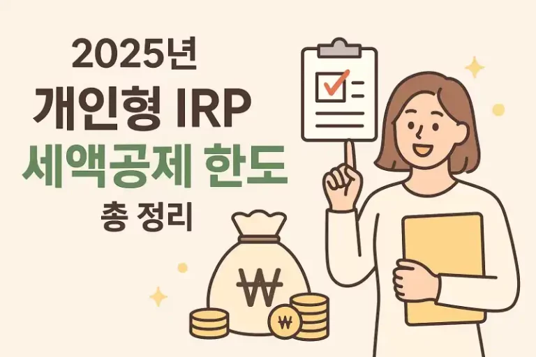 2025년 개인형 IRP 세액공제 한도 총정리