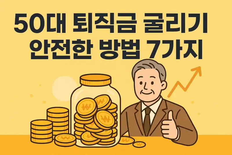 50대 퇴직금 굴리기 안전한 방법 7가지