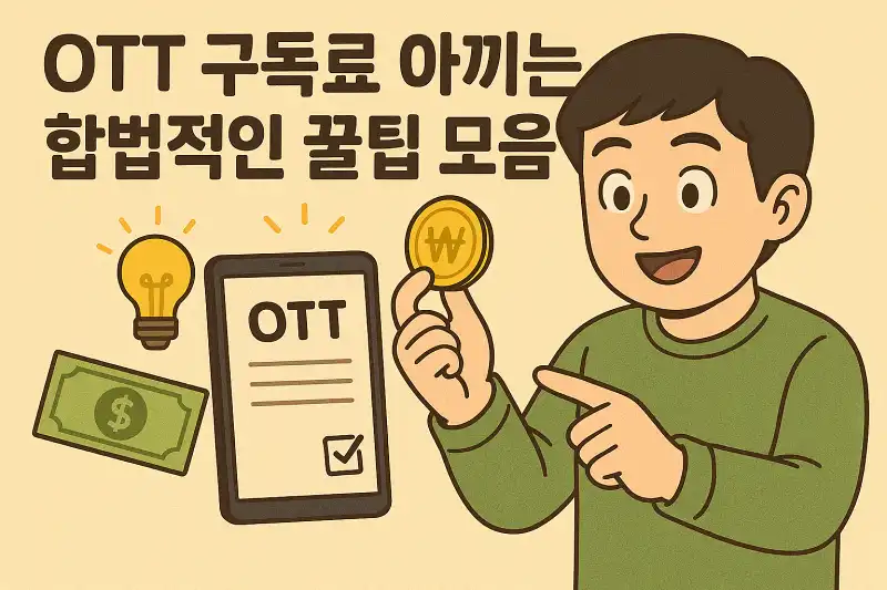 OTT 구독료 아끼는 합법적인 꿀팁 모음