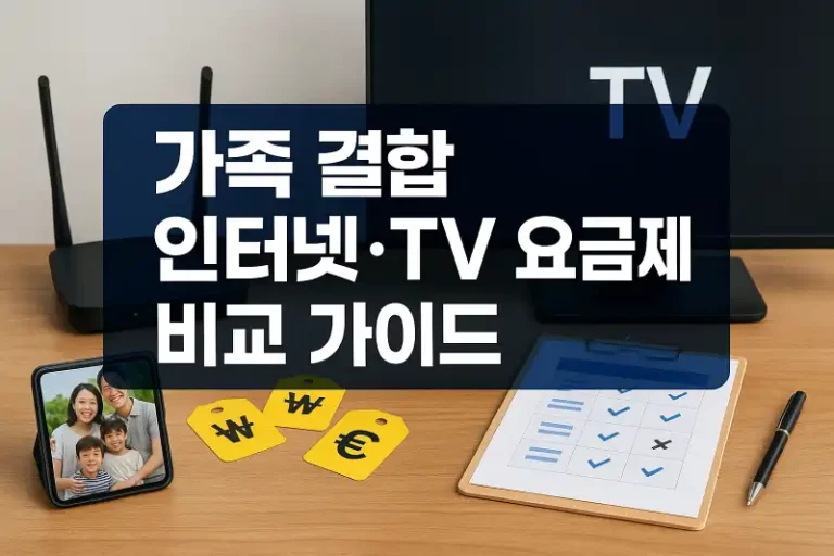 가족 결합 인터넷 TV 요금제 비교 가이드