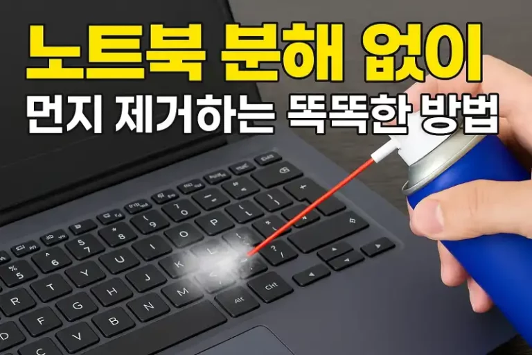 노트북 분해 없이 먼지 제거하는 똑똑한 방법
