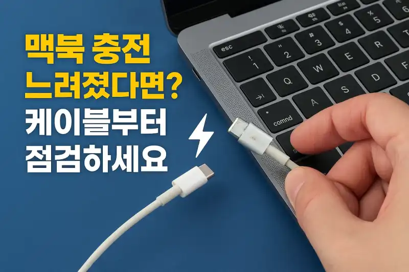 맥북 충전 느려졌다면? 케이블부터 점검하세요!
