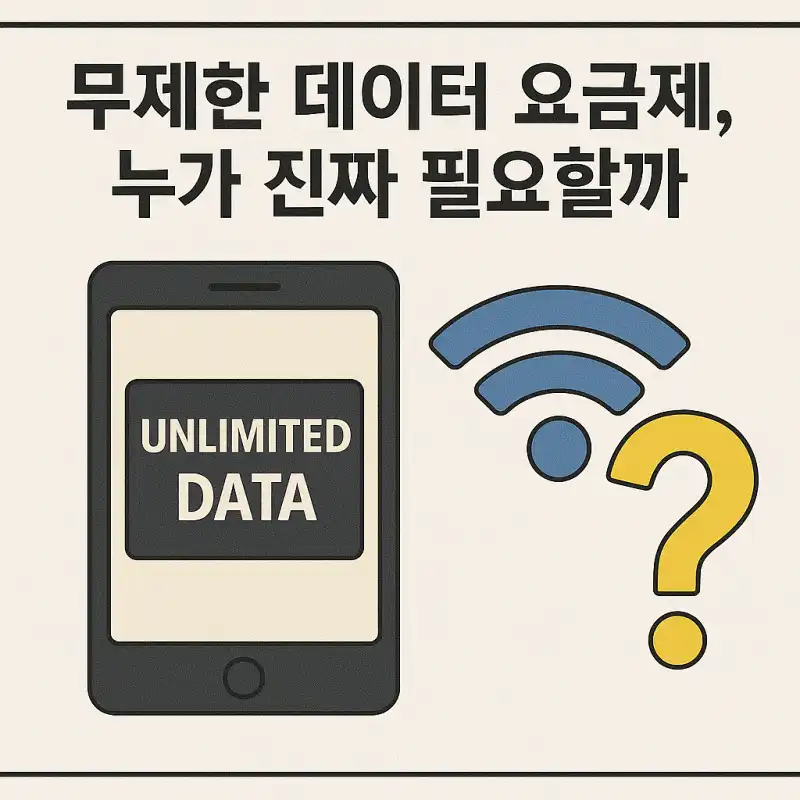 무제한 데이터 요금제, 누가 진짜 필요할까?