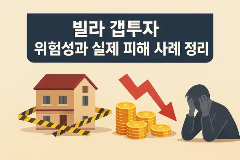 빌라 갭투자 위험성과 실제 피해 사례 정리