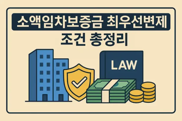 소액임차보증금 최우선변제 조건 총정리