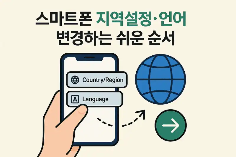 스마트폰 지역설정·언어 변경하는 쉬운 순서