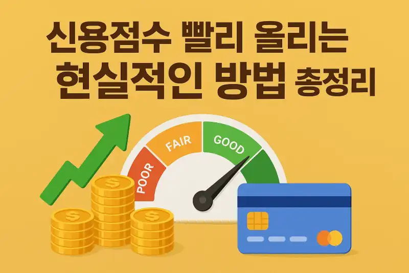 신용점수 빨리 올리는 현실적인 방법 총정리