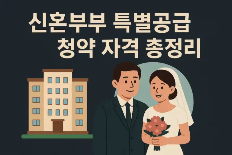 신혼부부 특별공급 청약 자격 총정리