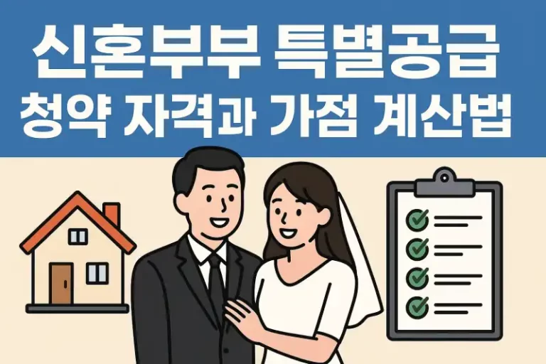 신혼부부 특별공급 청약 자격과 가점 계산법