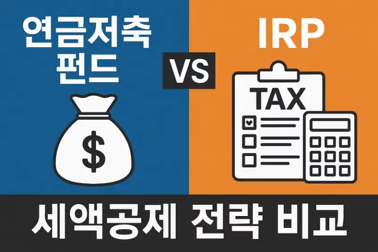 연금저축펀드 vs IRP 세액공제 전략 비교
