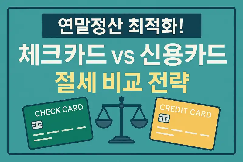 연말정산 최적화! 체크카드 vs 신용카드 절세 비교 전략