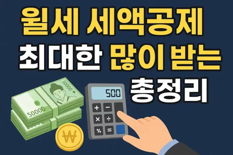 월세 세액공제 최대한 많이 받는 법 총정리