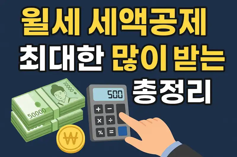월세 세액공제 최대한 많이 받는 법 총정리